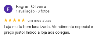 Avaliação de Fagner Oliveira